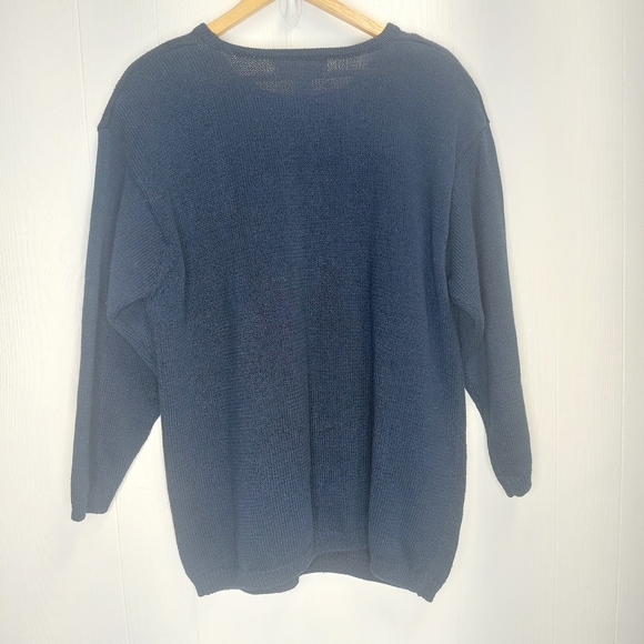 Cottagecore Cross Stitch Sweater Chrysantheme Women - Picture 3 of 3